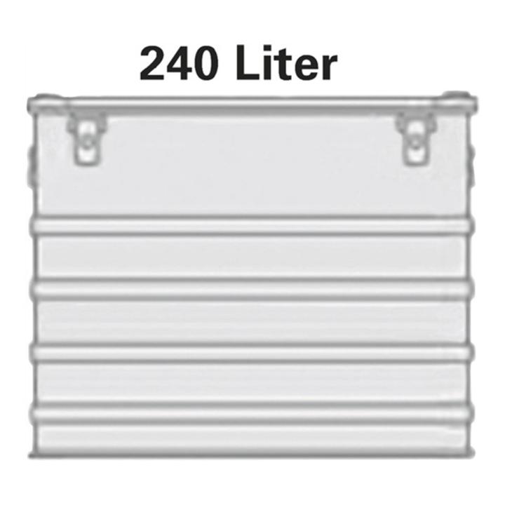 Alutec Aluminiumbox 240l 782x585x622mm m.Gummidichtung 10,0kg m.Stapelecken