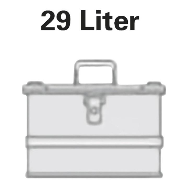 Alutec Aluminiumbox 29l 432x335x277mm m.Gummidichtung 3,25kg m.Stapelecken