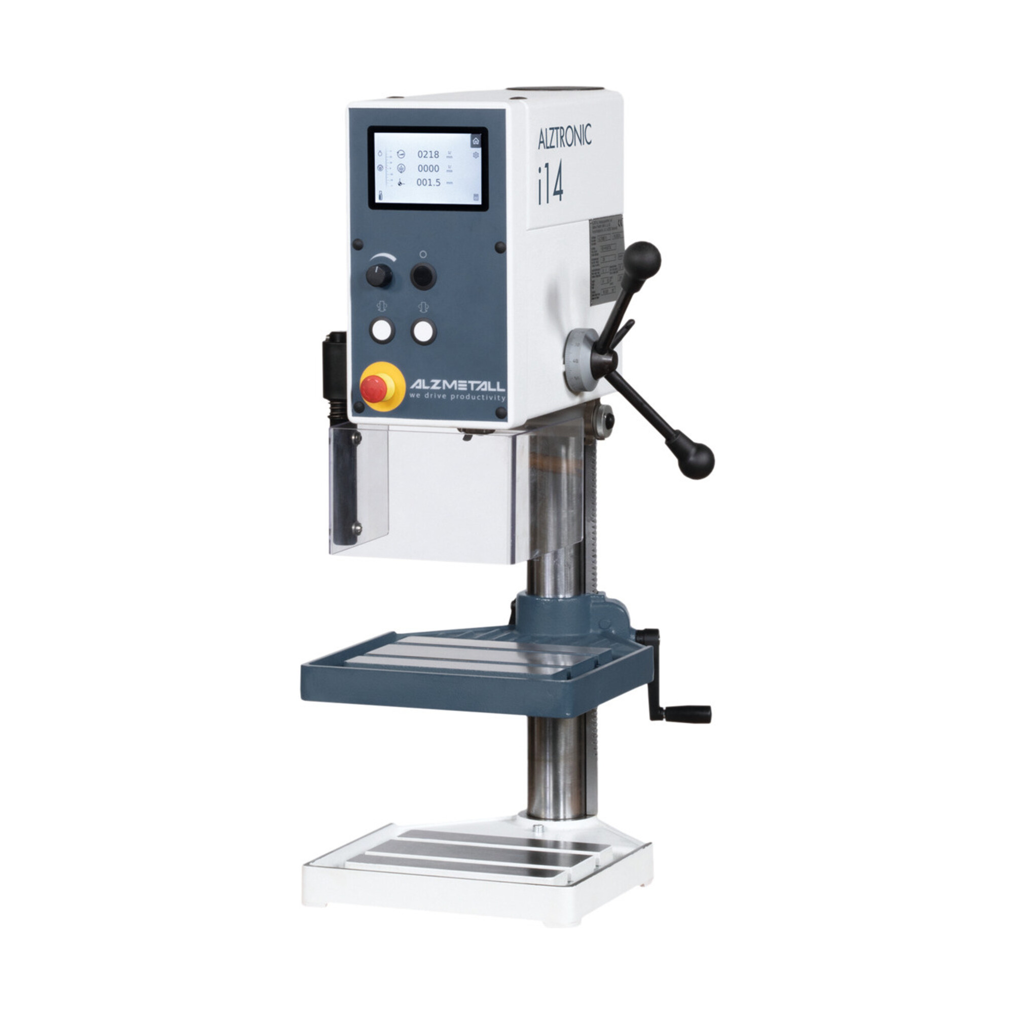Alzmetall Tischbohrmaschine ALZTRONIC i14 mm mit Drehzahleingabe