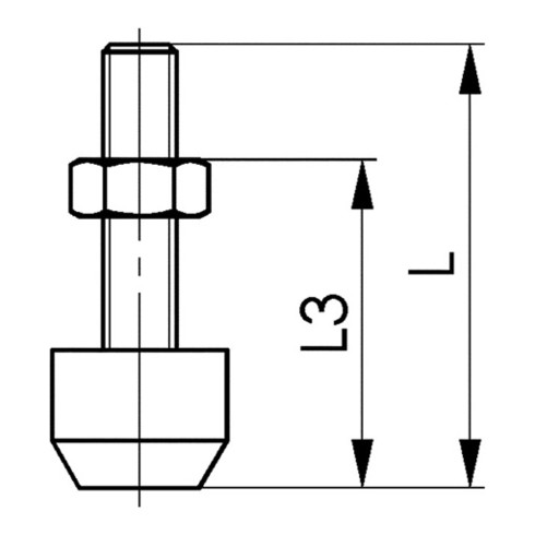 AMF Andrückschraube Nr.6880 für Schubstangenspanner, aus nicht rostendem Stahl