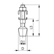 AMF Andrückschraube Nr.6890B 1/M5x38 f.offene Haltearme schwarz-4