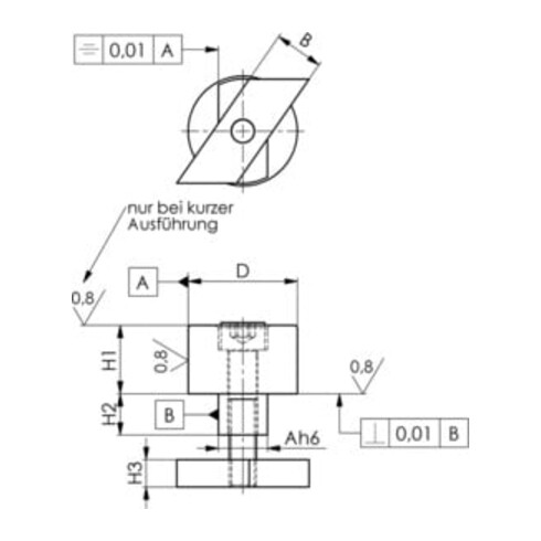 AMF Anschlagstück Nr.6328 14x25 kurz