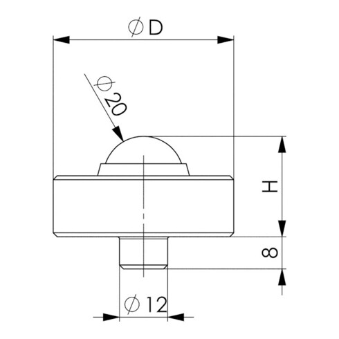 AMF Appoggio a vite regolabile con base in alluminio
