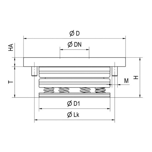 AMF Boîtier de serrure 141UNIG-40 PZ, E72, VK8, D40, 1 tour