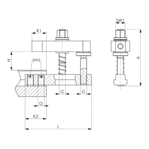 Griffe de serrage AMF n° 6321
