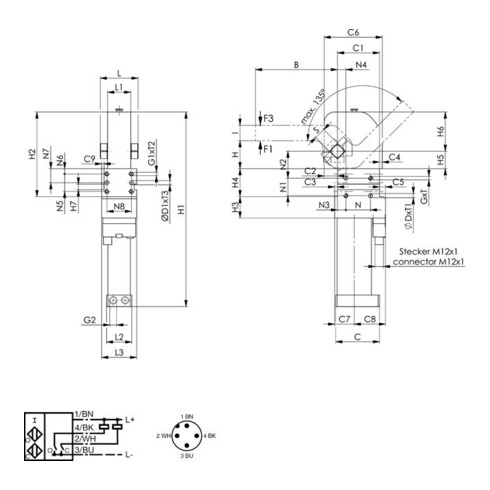 Pince n° 6314Z pour rainure en T 10mm L.80mm AMF