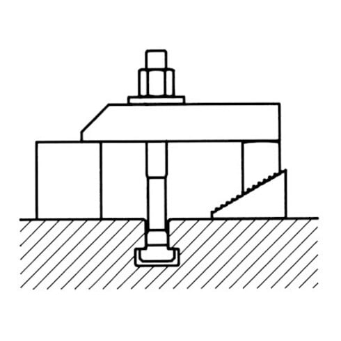 Pince n° 6314Z pour rainure en T 10mm L.80mm AMF