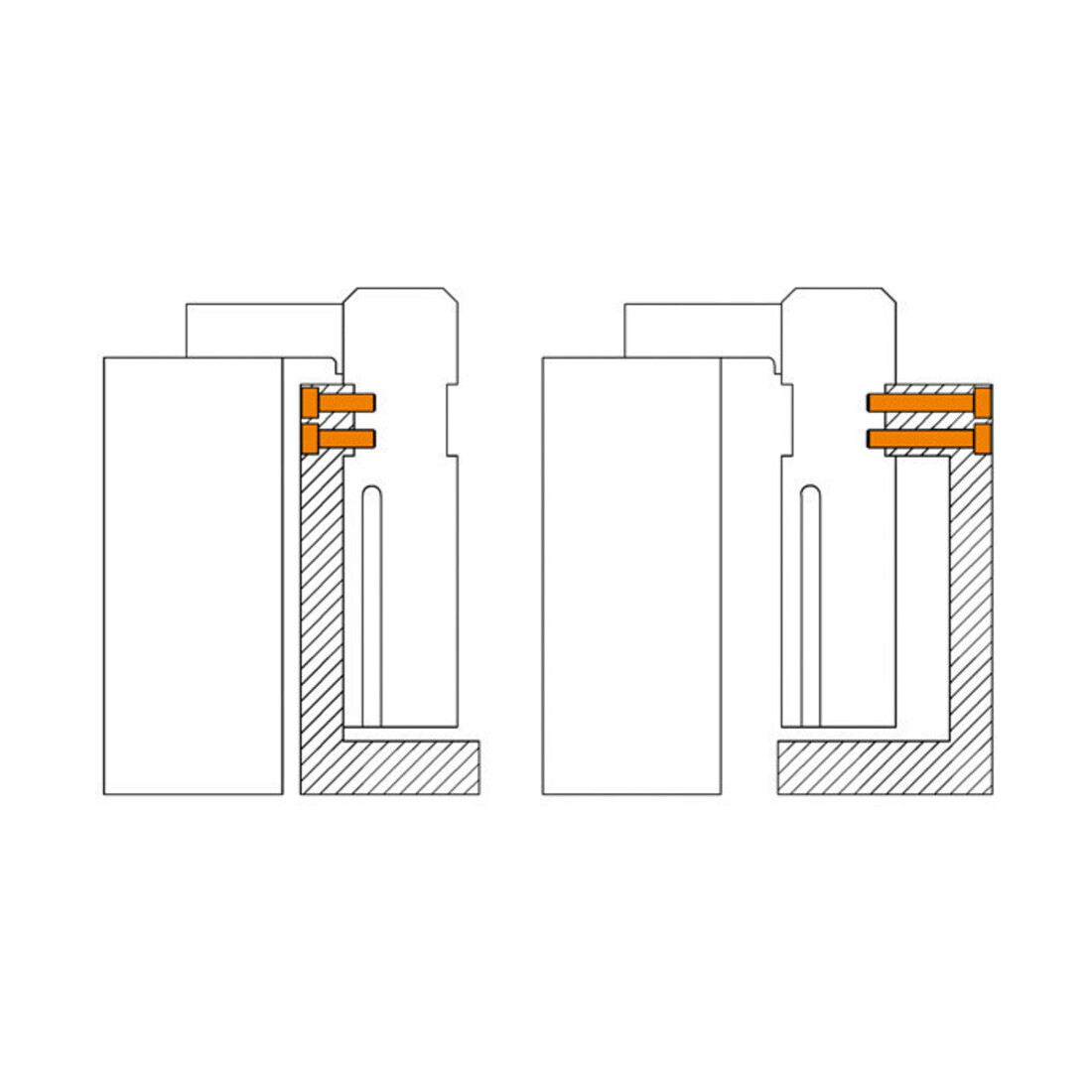 Pince n° 6314Z pour rainure en T 10mm L.80mm AMF