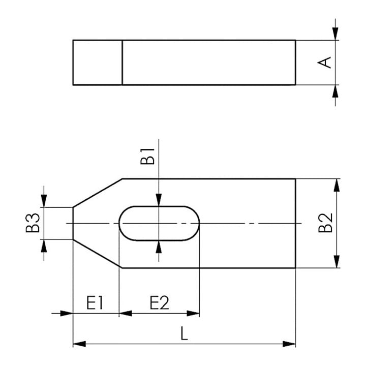 AMF Bride de serrage crénelée 7X50 mm