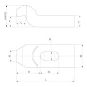 AMF Bride de serrage en U avec nez 14X160 mm-2