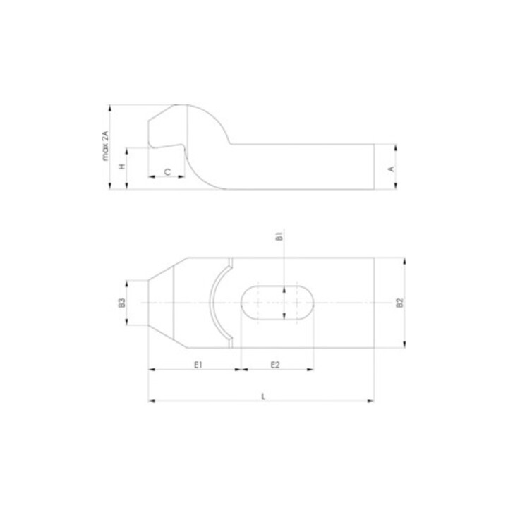 AMF Bride de serrage en U avec nez 14X160 mm