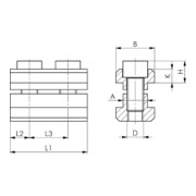 AMF Bride de serrage en U avec nez 9X100 mm-2