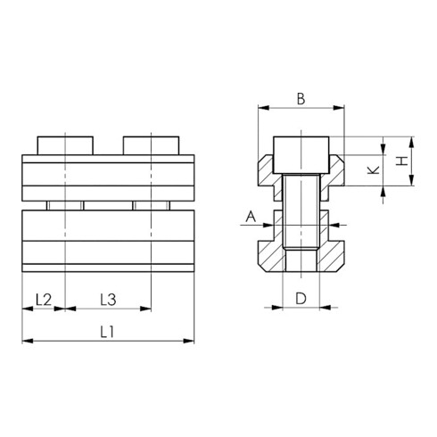 AMF Bride de serrage en U avec nez 9X100 mm