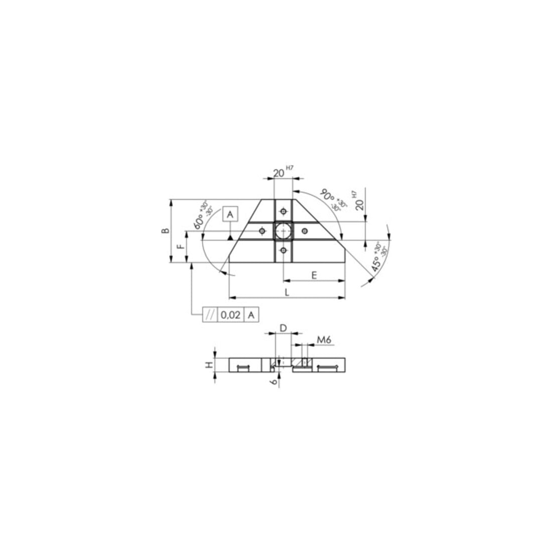 AMF Butée d'angle no.6353 200
