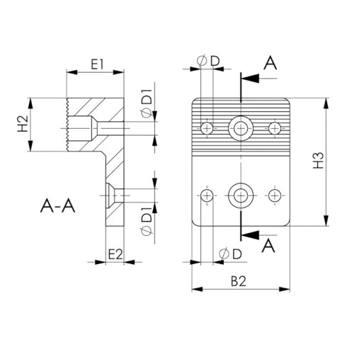 AMF Cache latéral rainures en T 6486AS 18mm