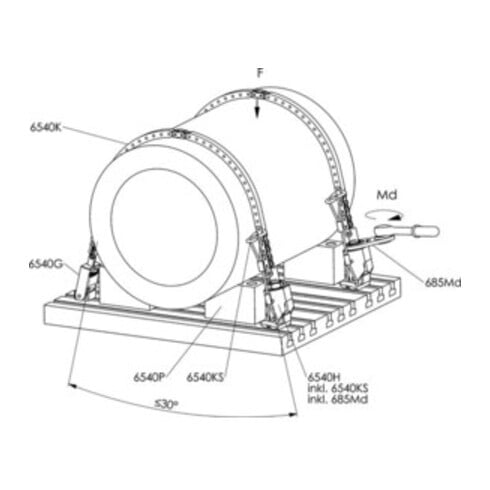 AMF Clé à ergot avec bec 260/270 mm