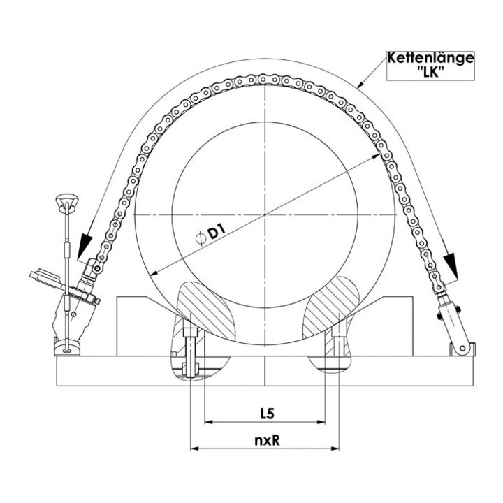 AMF Clé à ergot avec tenon 155/165 mm
