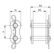AMF Clé à ergot avec tenon 58/62 mm