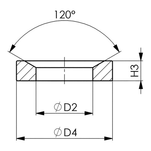 AMF DIN 6319 D douille conique Forme D 42mm (M36)