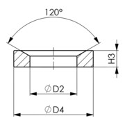AMF DIN 6319 D Kegelpfanne Form D 42mm (M36)-4