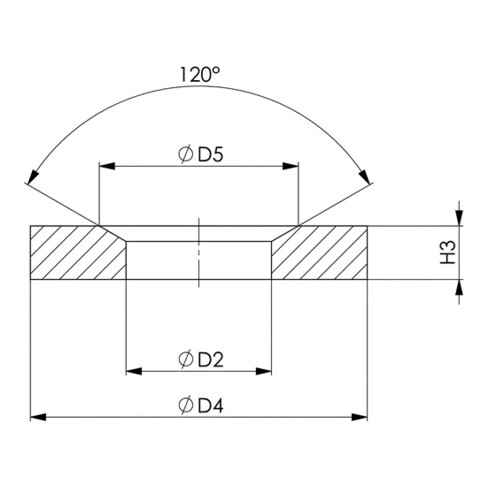 AMF DIN 6319 G Cone cup Forme G 7,1mm (M 6)