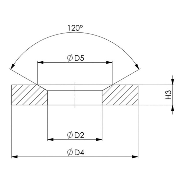 AMF DIN 6319 G Kegelpfanne Form G 56mm (M48)