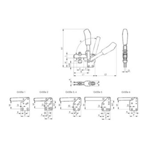 AMF Morsetto verticale, piede verticale, n.6802