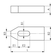 AMF Fer de serrage 6314V avec dents d'escalier longueur 125 mm pour vis de serrage M10-4