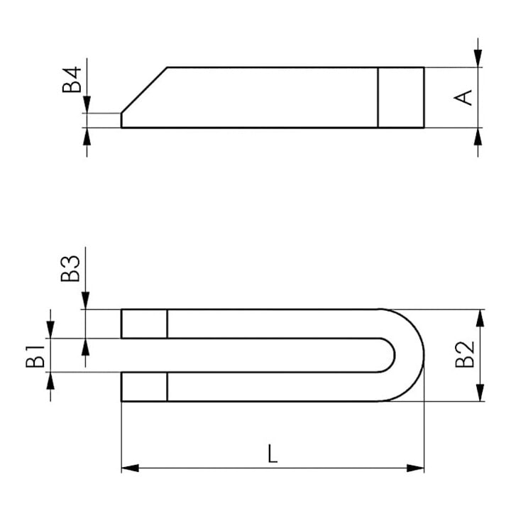 AMF Fer de serrage 6314V avec dents d'escalier longueur 200 mm pour vis de serrage M16 M18