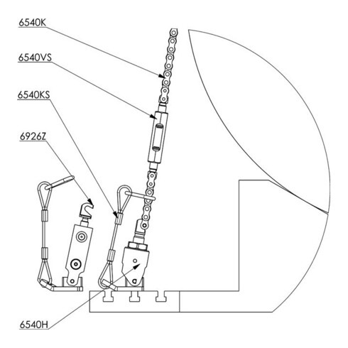 AMF Hakenschlüssel mit Zapfen 110/115 mm