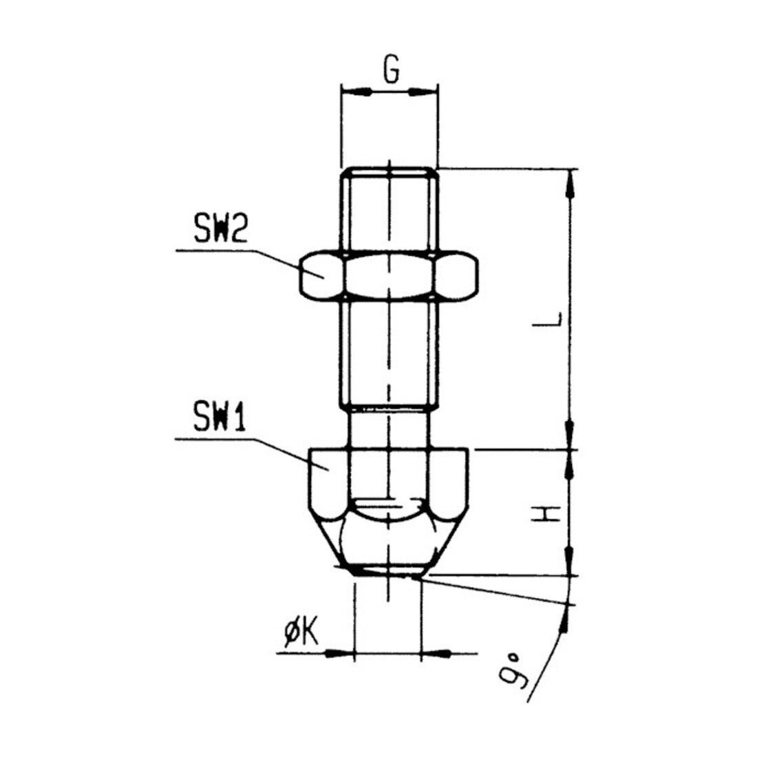 AMF Klik-spanhendel, Groefbreedte a: 12 mm