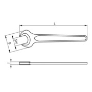AMF Los T-groefstuk, geslepen, voor het afstellen, Groefmaat b1 van de machine: 18 mm