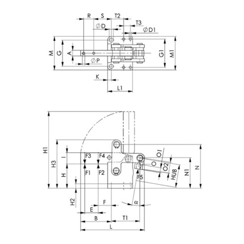 AMF Mechanikelement Nr. 6816CE Gr. 6 f. schweren Pneumatikspanner