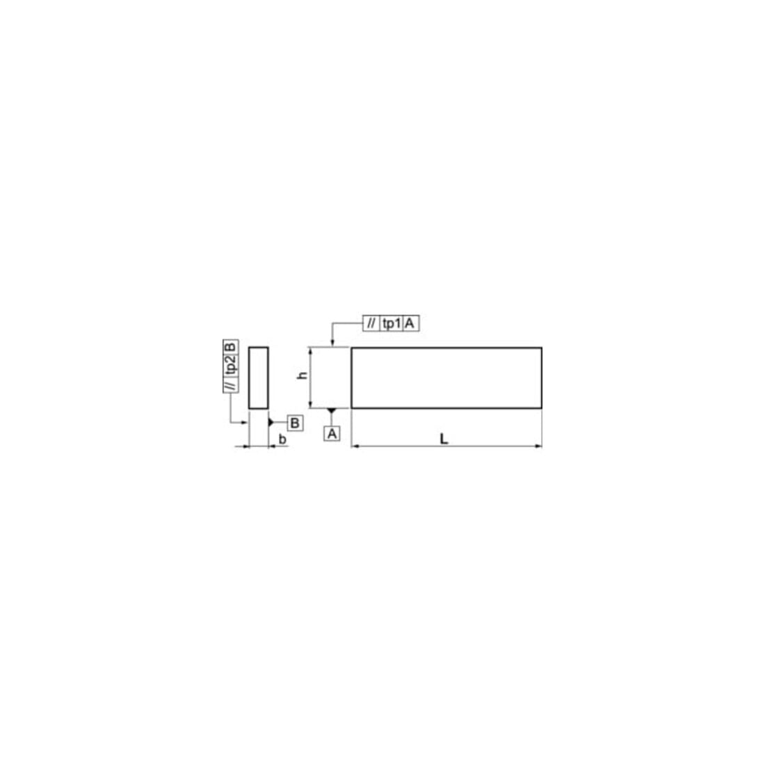 AMF Paire de patins parallèles DIN6346P H.63xB.20xL.160mm