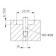 AMF Plaque d'adaptation alu 150x150x10-4