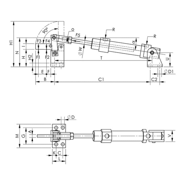 AMF Pneumatikspanner Nr.6825CE Gr.1 schwer