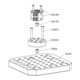 AMF Poignée de porte 419G, acier inoxydable VK8, TS30-50mm, forme ronde-4