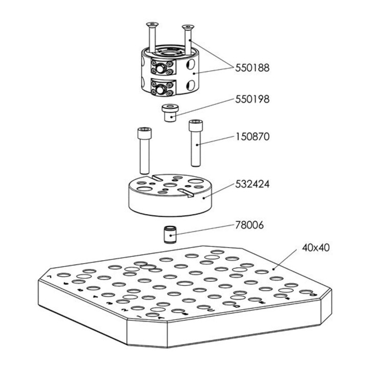 AMF Poignée de porte 419G, acier inoxydable VK8, TS30-50mm, forme ronde
