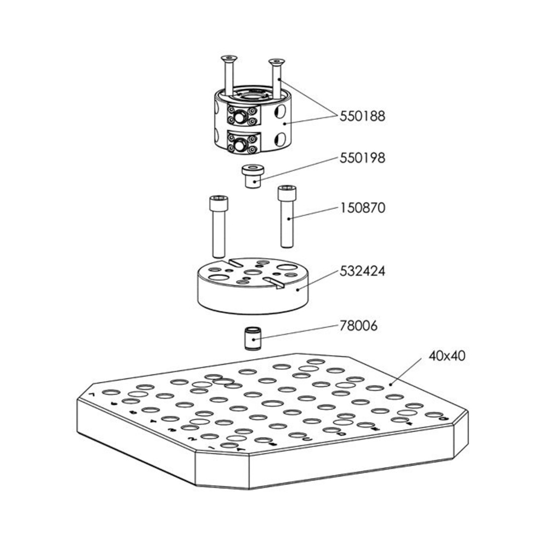 AMF Poignée de porte 419G, acier inoxydable VK8, TS30-50mm, forme ronde