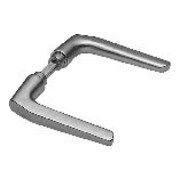 AMF Poignée de porte à trou 418L, F1, VK8, TS 30-50, forme angulaire-2