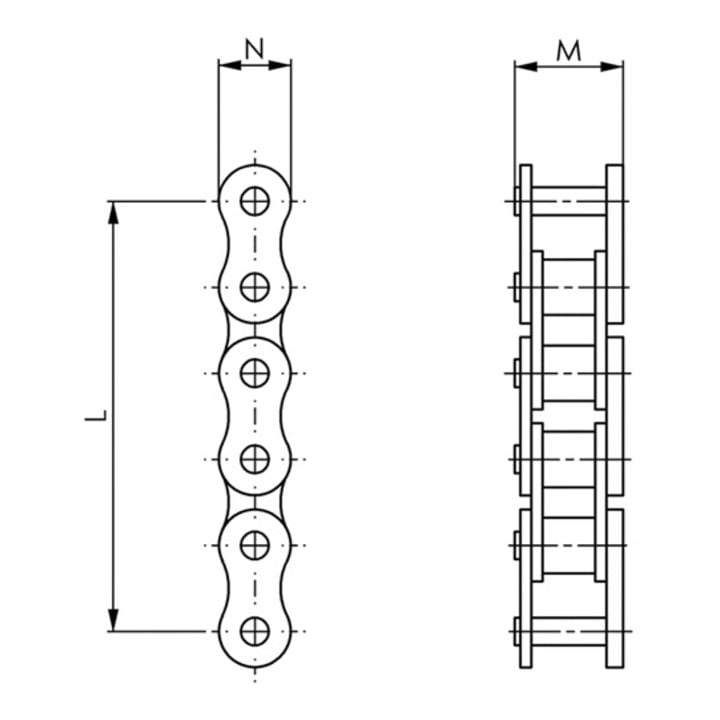 AMF Rollenk.Nr.6540K M12 L.1000mm