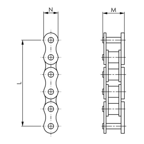 AMF Rollenk.Nr.6540K M16 L.1000mm