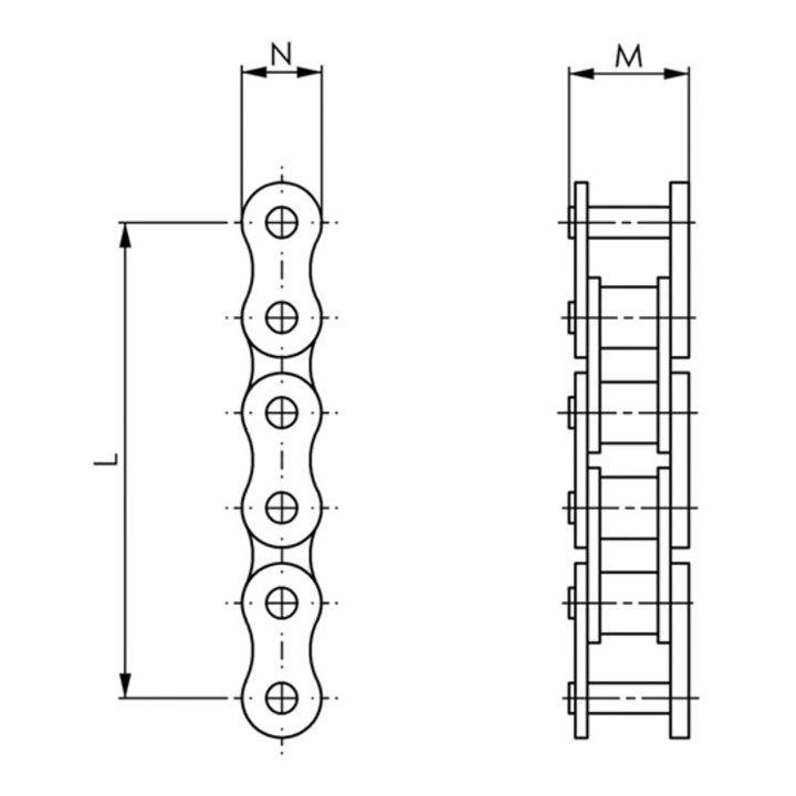 AMF Rollenk.Nr.6540K M16 L.1000mm
