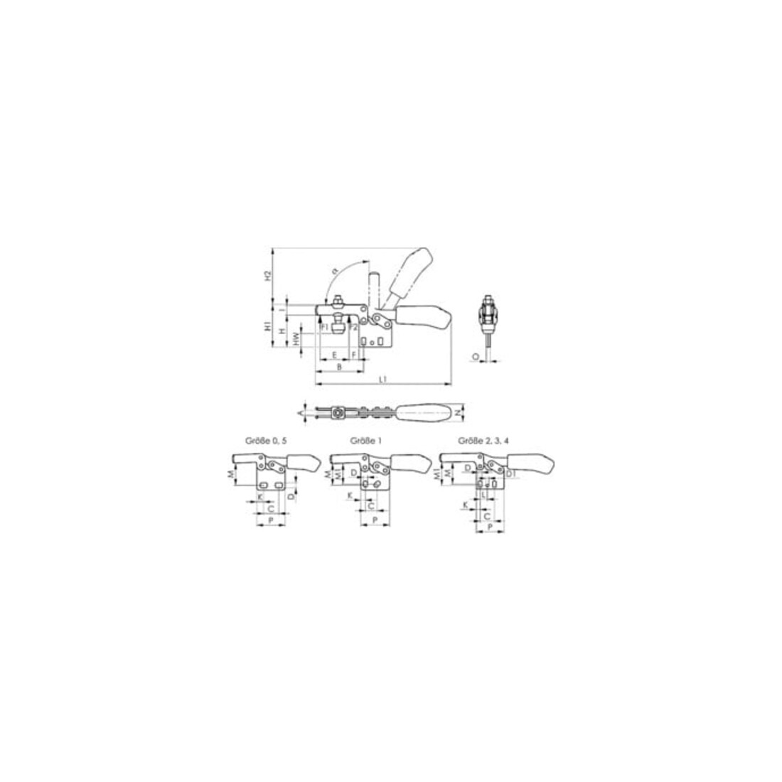AMF Sauterelle à serrage horizontal avec base verticale 4