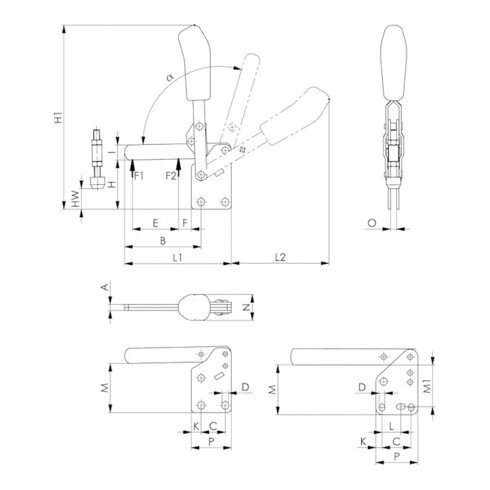 AMF Schiebetor-Schlosskasten 140S DIN L/R Maß A 60 Maß B 94 Maß C 173mm