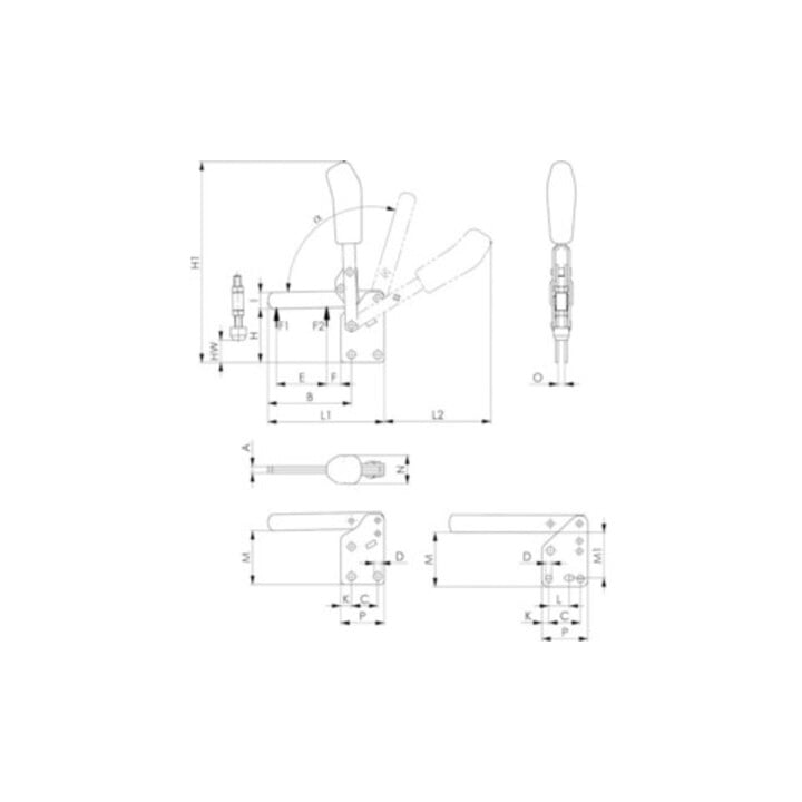 AMF Schiebetor-Schlosskasten 140S DIN L/R Maß A 60 Maß B 94 Maß C 173mm