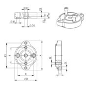 AMF Schiebetor-Schlosskasten 140SD-40PZ DIN L/R Maß A40xB94,5xC173mm Dornm.30/60mm-4