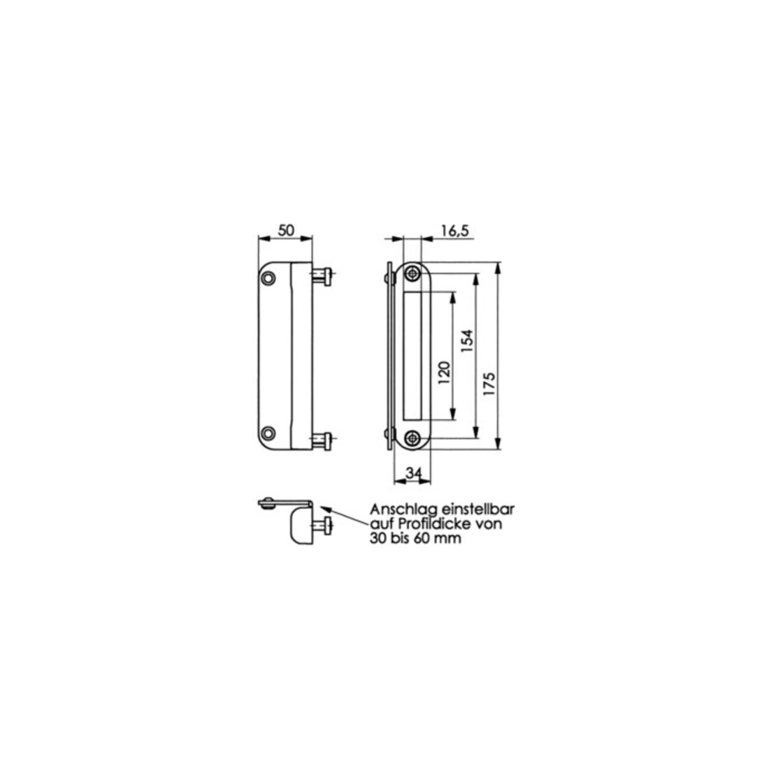 AMF Schließkasten 145G-50 VA z.Anschr.AMF