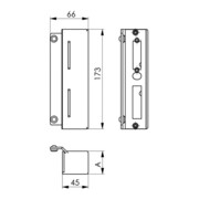 AMF Schließkasten 147B-50 f.E-Öffner blk z.Anschweißen-5