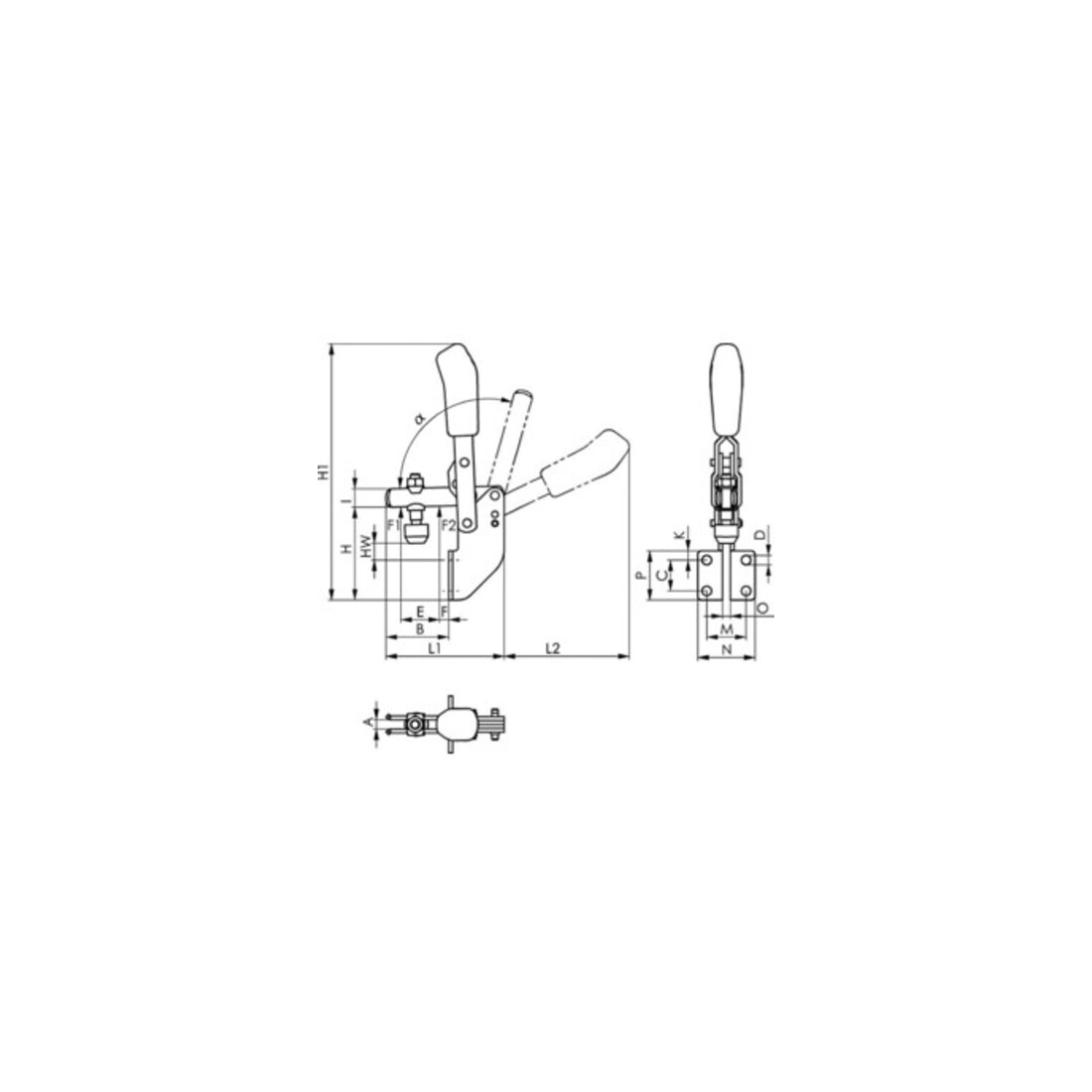AMF Schlosskasten 140D-PZ DIN L/R Maß A 40 Maß B 94,5 Maß C 173mm AMF